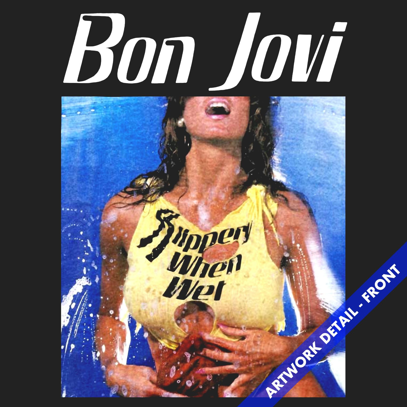 Details about   Bon Jovi Slippery When Wet Album Cover Adult T Shirt Rock Music Merch 